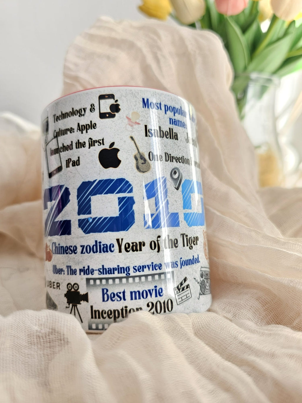 Personalised Birthday Year Mug – Custom Year of Birth Gift